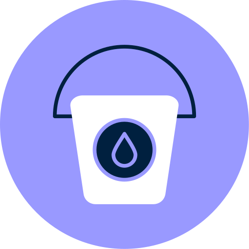 cubo de agua icono gratis