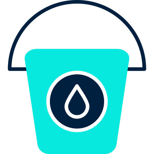 cubo de agua icono gratis