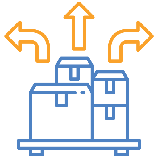 distribución icono gratis
