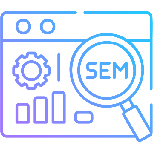 marketing en motores de búsqueda icono gratis