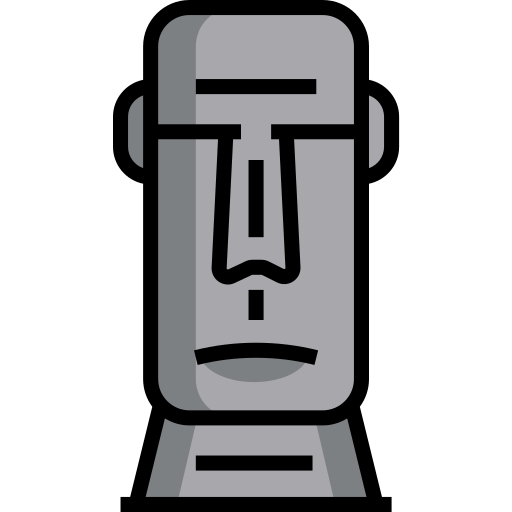 Moai Icon - Download in Line Style