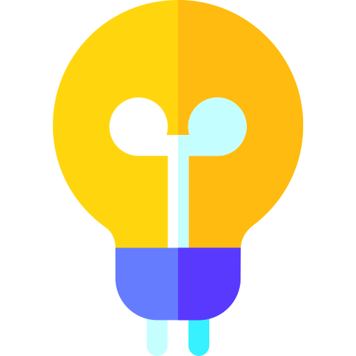 Light bulb Basic Rounded Flat icon