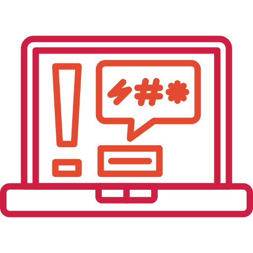 acoso cibernético icono gratis