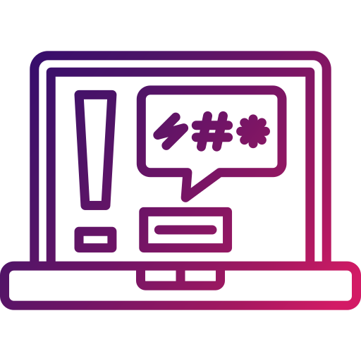 acoso cibernético icono gratis