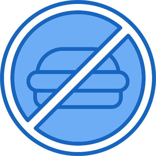 no hay comida rápida icono gratis