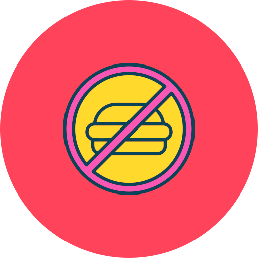 no hay comida rápida icono gratis