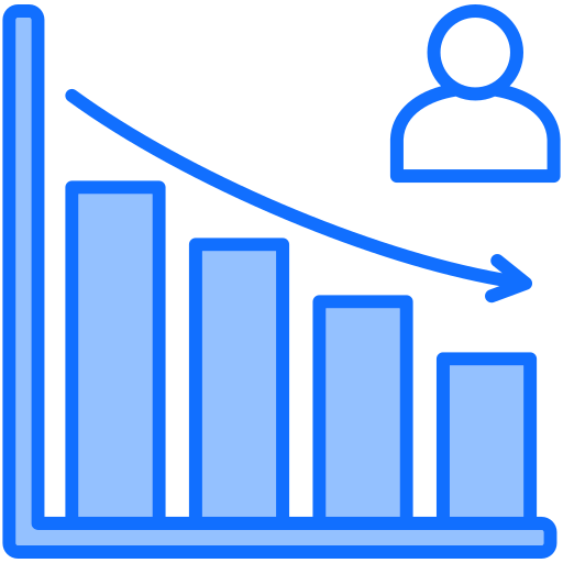 tendencia a la baja icono gratis