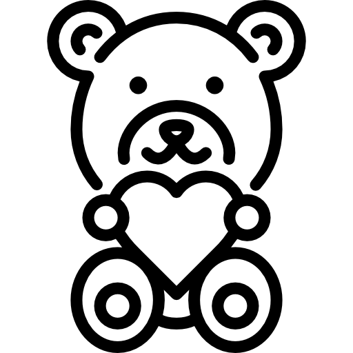 oso de peluche icono gratis