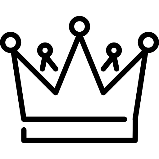 Crown Opened Outlines Lineal icon