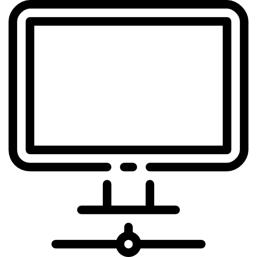 Computer Opened Outlines Lineal icon