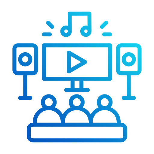 cine en casa icono gratis