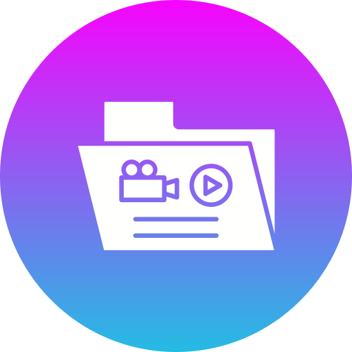 carpeta de películas icono gratis