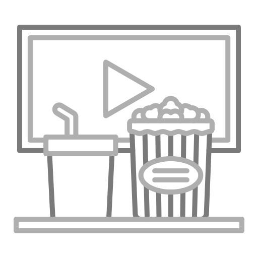 Watching a movie free icon Watching a movie free icon