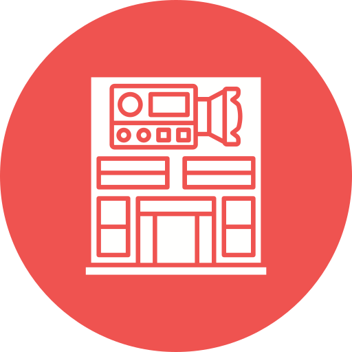 estudio de cine icono gratis