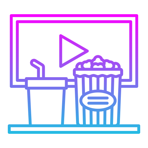 Watching a movie free icon
