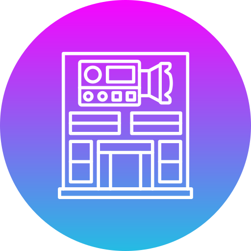 estudio de cine icono gratis