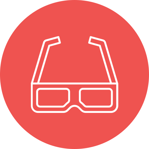 gafas 3d icono gratis