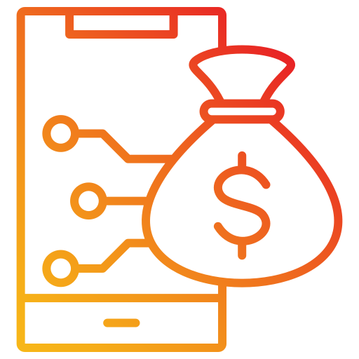 tecnología financiera icono gratis