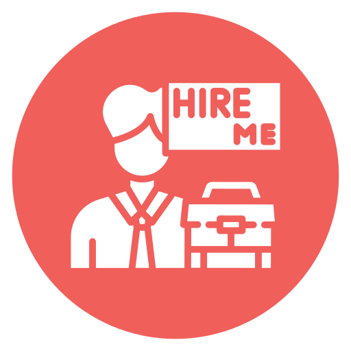 demandante de empleo icono gratis