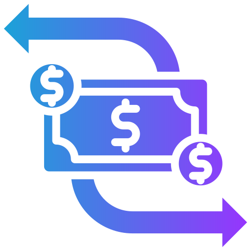 돈의 흐름 무료 아이콘