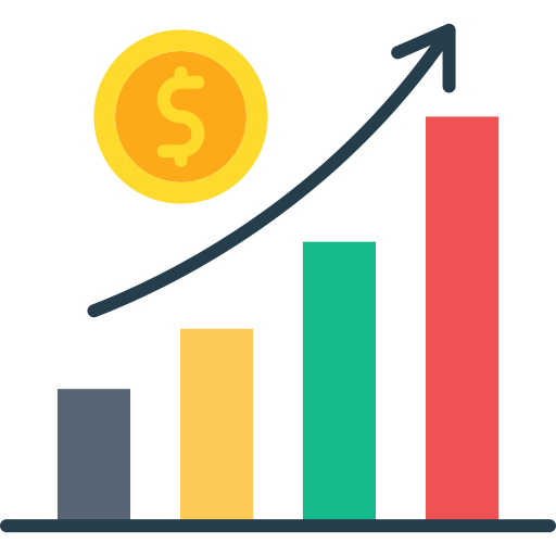 gráfico de ganancias icono gratis