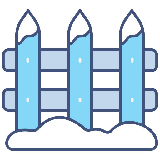 Заснеженный забор бесплатно иконка Заснеженный забор бесплатно иконка