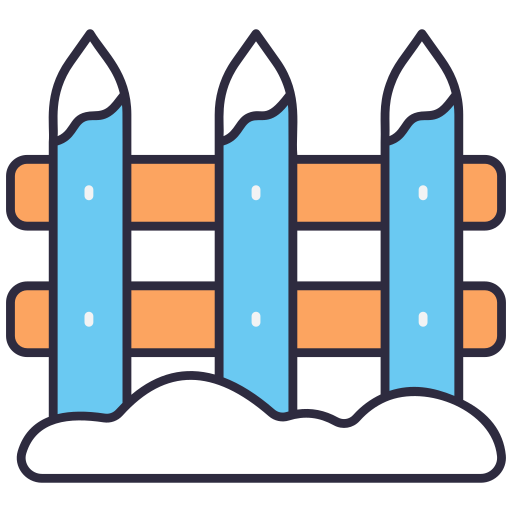 Заснеженный забор бесплатно иконка