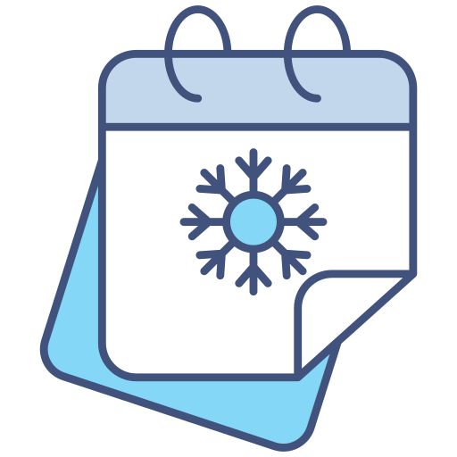calendario de invierno icono gratis