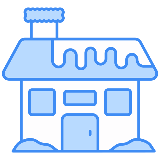 maison enneigée Icône gratuit maison enneigée Icône gratuit