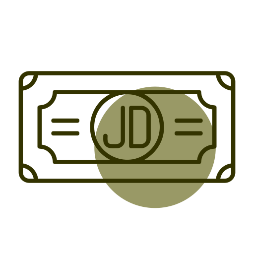 dinar jordaniano grátis ícone