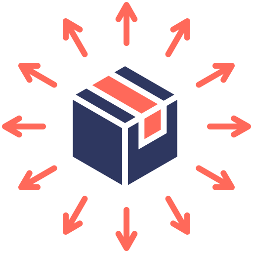 distribución icono gratis