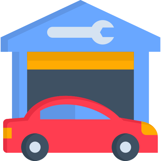 taller de reparación de automóviles icono gratis