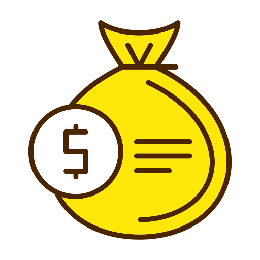 bolsa de dinero icono gratis