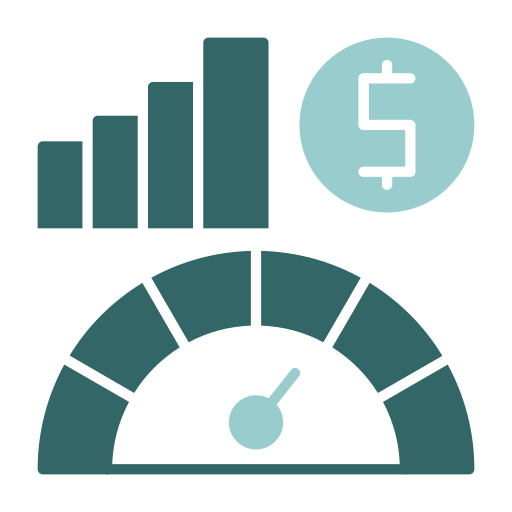 indicadores económicos icono gratis