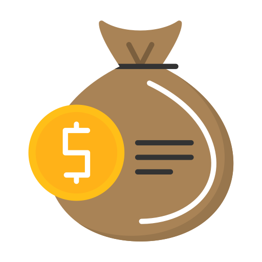 bolsa de dinero icono gratis