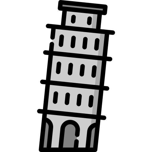 torre inclinada de pisa icono gratis