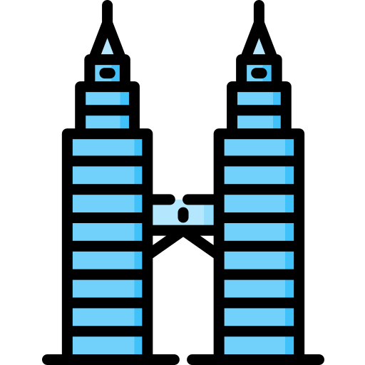 torre gemela petronas icono gratis