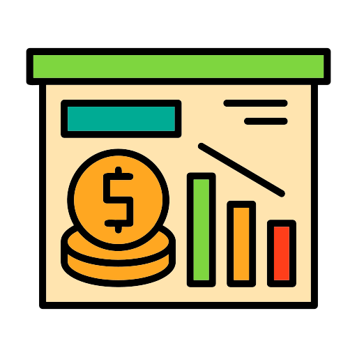 recesión icono gratis