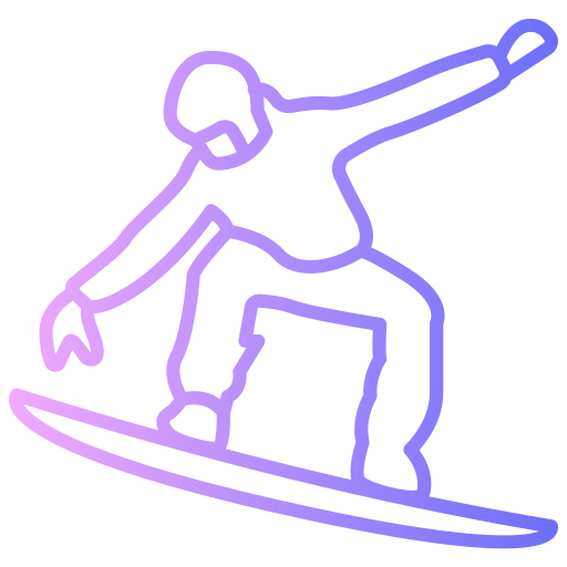 tabla de snowboard icono gratis