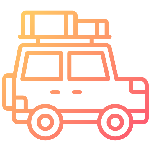 coche de viaje icono gratis