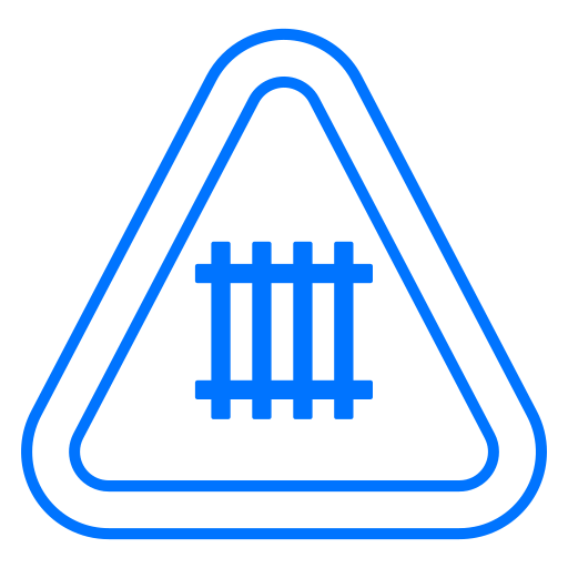 cruce de vías de tren icono gratis