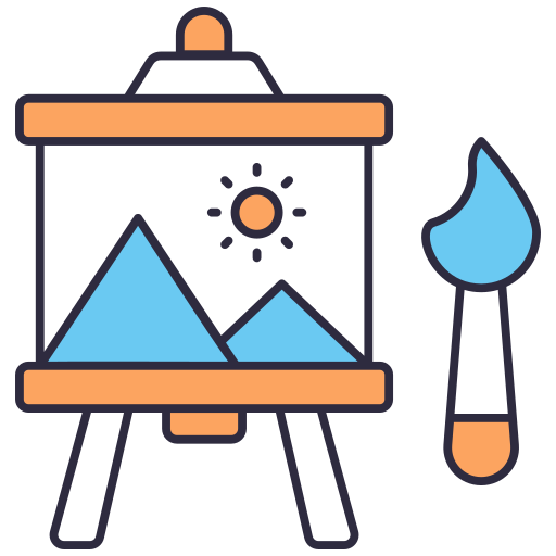 Painting canvas free icon