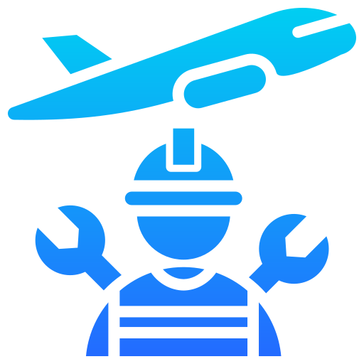 mantenimiento de aeronaves icono gratis