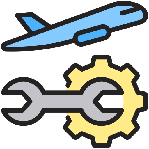 mantenimiento de aeronaves icono gratis