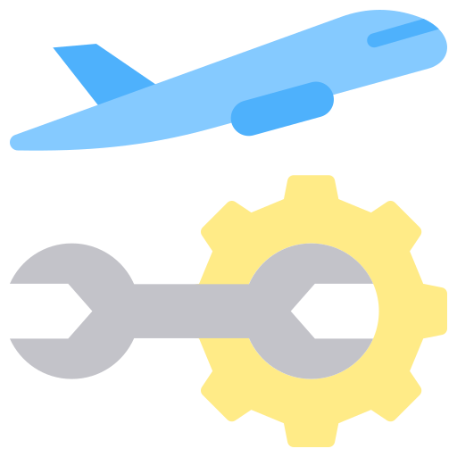 mantenimiento de aeronaves icono gratis