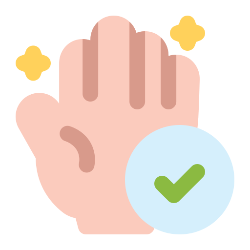 limpieza a mano icono gratis