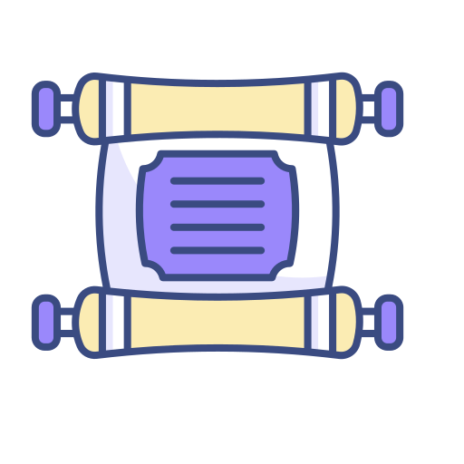 Chinese scroll letter free icon