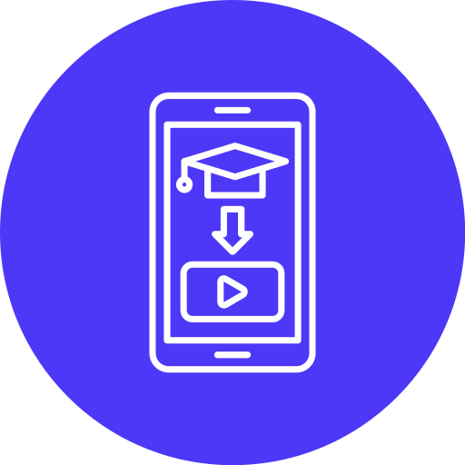 vídeo educativo icono gratis