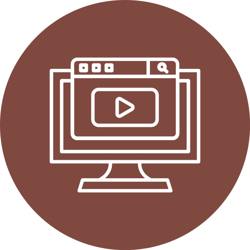 cours vidéo Icône gratuit