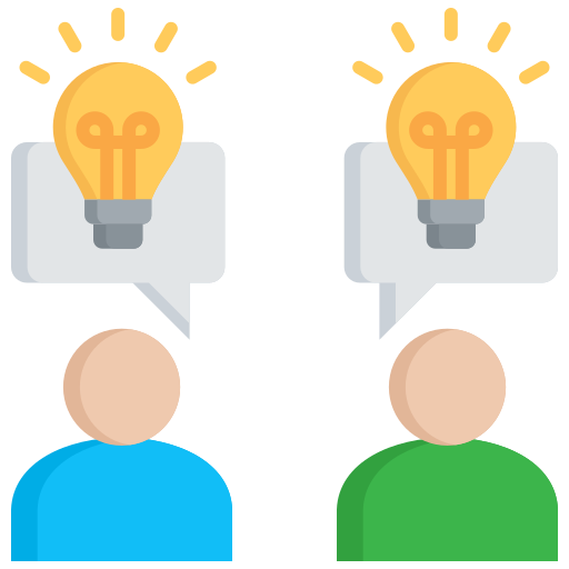 comunicación creativa icono gratis